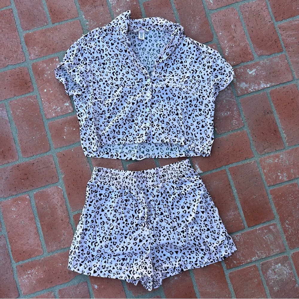 Victorias Secret Leopard Print Two-Piece Set